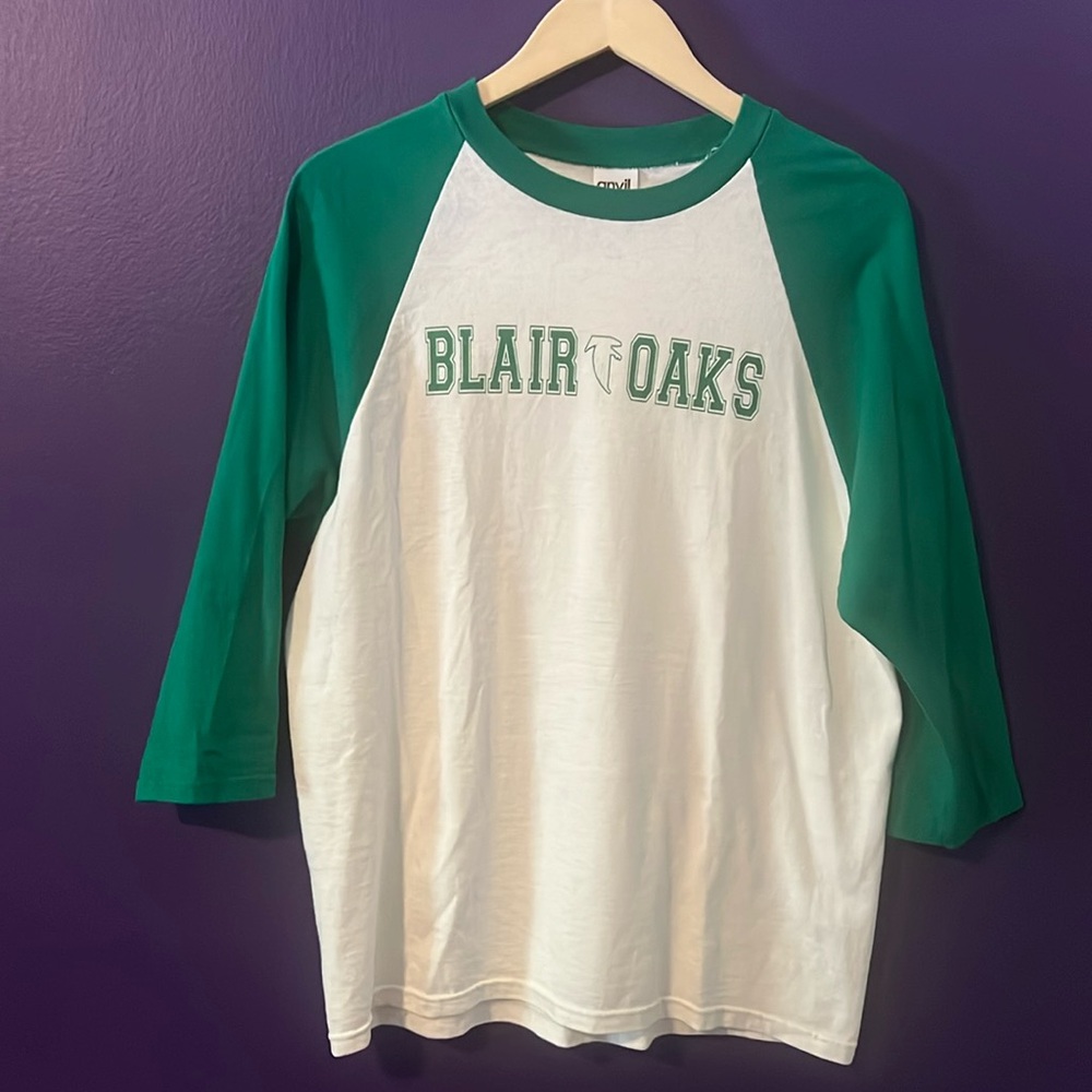 Cool retro-look green & white baseball tee